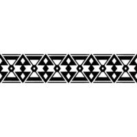 Geometric Border, Art Deco Pattern, Black White, Minimalist - Minimalism vector