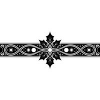 Elegant Black and White Decorative Border, Victorian Style vector