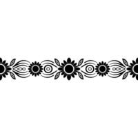 Elegant Floral Border, Repeating Pattern, Decorative Element vector