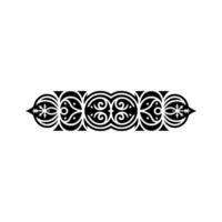 Intricate Black and White Ornamental Border, Scandinavian vector