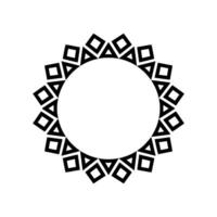 Geometric Circle Frame, Minimalist , Abstract Pattern, Outline vector