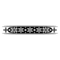 Intricate Snowflake Border, Vintage Winter vector