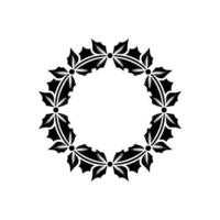 Intricate Holly Wreath, Vintage Style Border vector