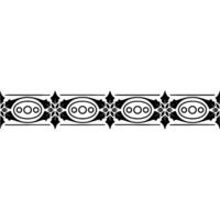Geometric Deco Border, Stylized Black and White Ornamentation, Ornament vector