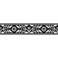 Elegant Botanical Border, Art Deco Style, Leaves vector