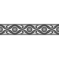Elegant Floral Border, Vintage , Decorative Element - Monochromatic vector