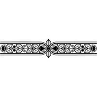 Stylized Nordic Border, Winter Motif, Decorative Element, Snowflake vector
