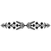 Hand-Drawn Botanical Border, Elegant Whimsical vector