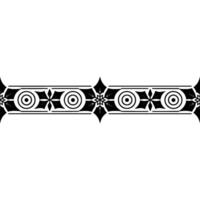 Geometric Deco Border, Stylized Tribal Pattern vector
