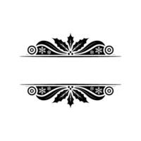 Elegant Winter Border, Decorative Element, Vintage Style vector