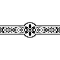 Intricate Winter Border, Decorative Snowflake, Ornament vector