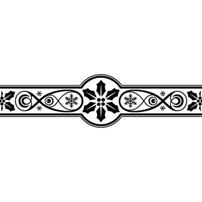 Intricate Winter Border, Decorative Snowflake, Ornament