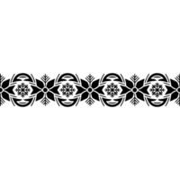 Stylized Snowflake Border, Winter Motif, Decorative Element vector