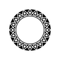 Geometric Tribal Circle Frame, Minimalist - Ornament vector