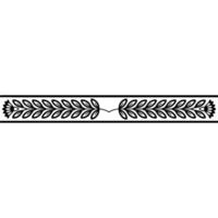 Elegant Laurel Branch Border Vintage Element vector
