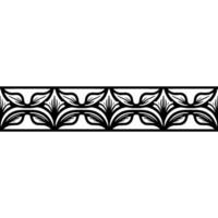Elegant Botanical Border, Vintage Style. vector