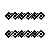 Geometric Tribal Border, Stylized Diamond Pattern vector