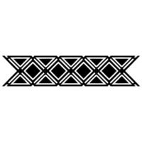 Geometric Deco Border, Minimalist Pattern - Background vector