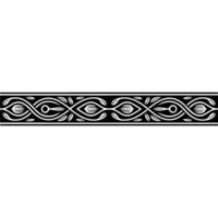 Intricate Celtic Border, Stylized Black Grey vector
