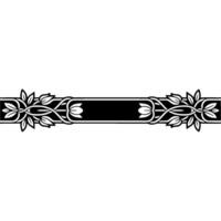 Elegant Floral Border, Vintage Element, alternate version 12 vector
