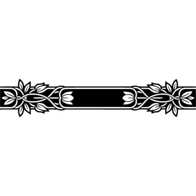 Elegant Floral Border, Vintage Element, alternate version 12
