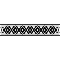 Geometric Border, Black and White Pattern, Stylized vector