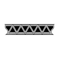 Geometric Deco Border, Streamlined , Minimalist Art, Pattern vector