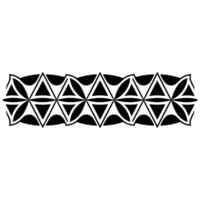 Geometric Tribal Border, Minimalist Black White - Pattern vector