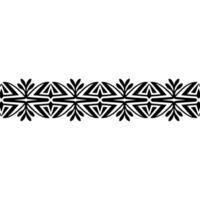 Geometric Tribal Border, Elegant Black White, Pattern vector