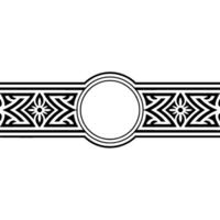 Geometric Border, Circular Motif, Vintage vector