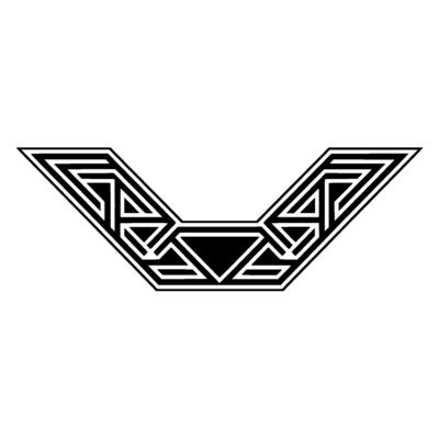 Geometric V-Shape, Minimalist , Abstract Emblem