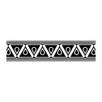 Geometric Deco Border Stylized Water Droplet Motif vector