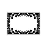 Art Nouveau Border Frame, Elegant Botanical vector