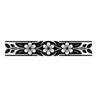 Elegant Floral Border, Vintage , Decorative Element, alternate version 129 vector