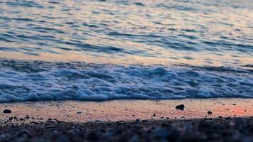 Beach in Calabria, Southern Italy With Waves Lapping on the Sand. Tourism and Summer Concept. video