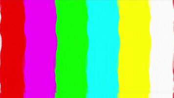 Eight-color colored stripes with defective TV effect video