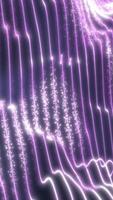 Abstract vertical waves of pink glowing particles creating a flowing, dynamic energy pattern video