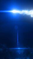 Minimalistic blue background with glowing wave patterns and soft lens flare effects in a futuristic digital style video