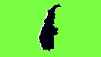 green screen 3d map of Sagaing Region in Myanmar video