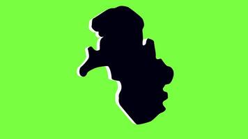 green screen 3d map of Windhoek in Namibia video