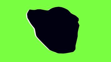 green screen 3d map of Tsumeb in Namibia video