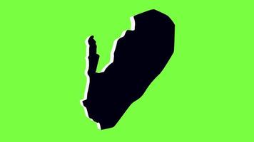 green screen 3d map of Luderitz in Namibia video