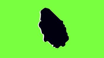 green screen 3d map of Keetmanshoop in Namibia video