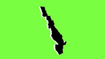 green screen 3d map of Kayin State in Myanmar video