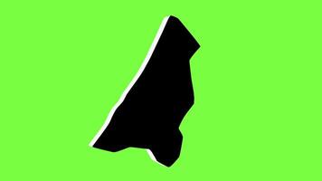 green screen 3d map of Chauk in myanmar video