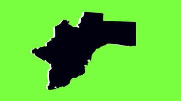 green screen 3d map of Otjozondjupa Region in Namibia video