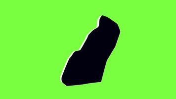 green screen 3d map of Opuwo in Namibia video