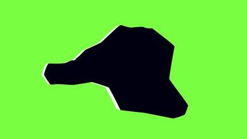 green screen 3d map of Khorixas in Namibia video