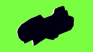 green screen 3d map of Karibib in Namibia video