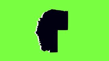 green screen 3d map of Omaheke Region in Namibia video